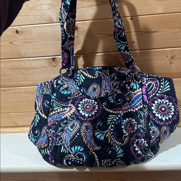 Vera Bradley Black Floral Shoulder Bag - Picture 2 of 4
